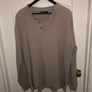 Denver Hayes Light grey Henley Top - like new Henley top for work or play.